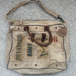 The barrel shack the Jordan bag Canvas Army Style Tan Bag